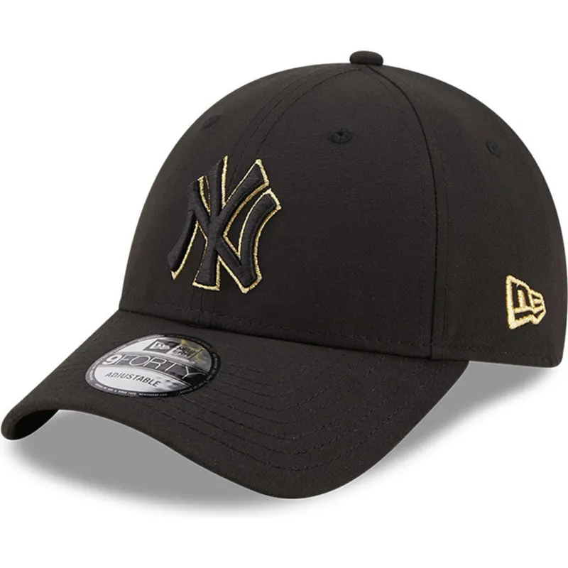 mutzen-gebogen-schwarz-verstellbares-band-9forty-black-and-gold-der-new-york-yankees-mlb-von-new-era