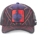 capslab-marvel-comics-black-panther-pan1-wakanda-forever-marineblaue-und-rote-trucker-kappe