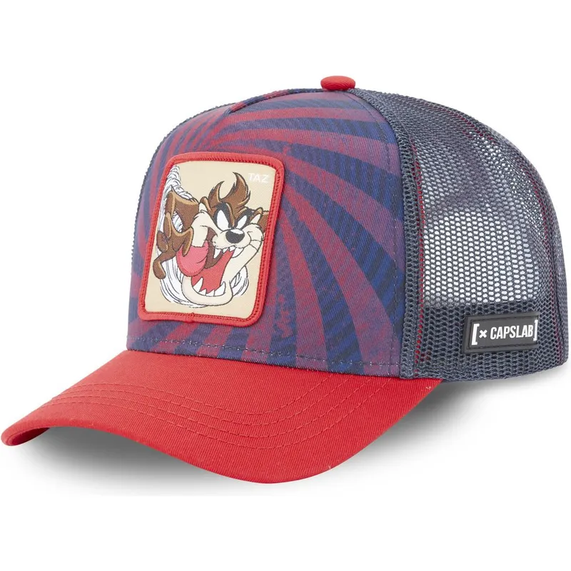 trucker-cap-marineblau-und-rot-tasmanischer-teufel-loo5-taz2-looney-tunes-von-capslab