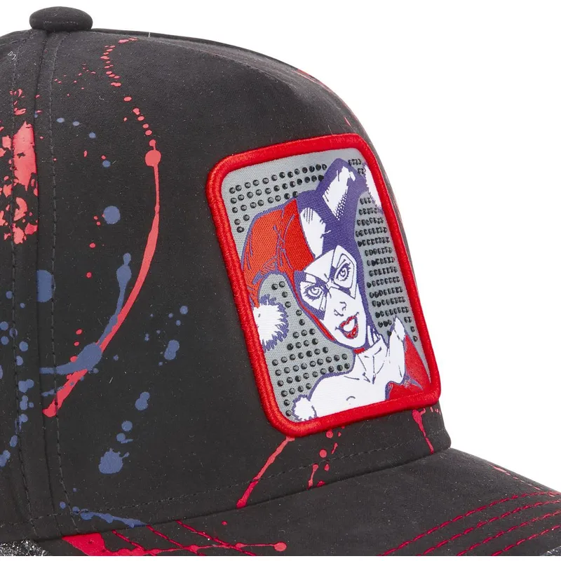 mutzen-gebogen-schwarz-verstellbares-band-harley-quinn-dc-comics-von-capslab