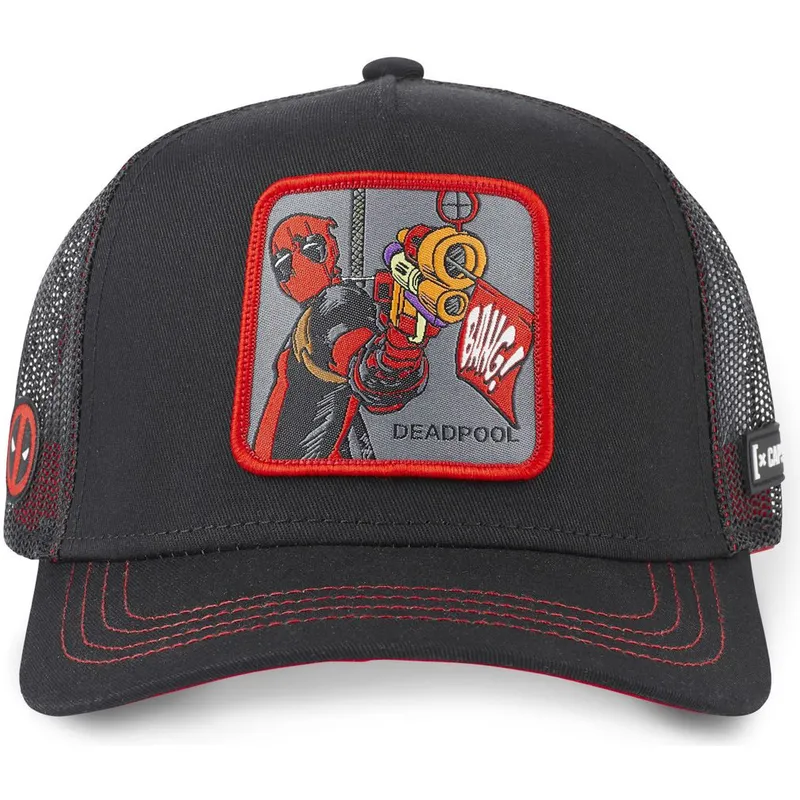 mutzen-gebogen-schwarz-snapback-deadpool-marvel-comics-von-capslab mutzen-gebogen-schwarz-snapback-deadpool-marvel-comics-von-capslab