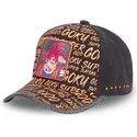 berretto-nero-regolabile-con-visiera-curva-son-goku-super-saiyan-god-tag-gok1-dragon-ball-di-capslab