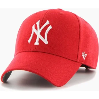 Κόκκινο καπέλο με καμπύλη snapback MVP των New York Yankees MLB της 47 Brand