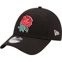 9forty-cotton-england-rugby-rfu-verstellbare-schwarze-curved-cap-von-new-era