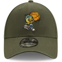 grune-verstellbare-9forty-character-sports-kappe-mit-gebogenem-schirm-von-tweety-looney-tunes-von-new-era