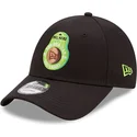 schwarze-verstellbare-kappe-mit-gebogenem-schirm-avocado-9forty-food-icon-von-new-era