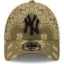 mutzen-gebogen-grun-verstellbares-band-9forty-paisley-print-der-new-york-yankees-mlb-von-new-era