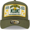 grune-trucker-kappe-a-frame-license-plate-von-miami-florida-von-new-era