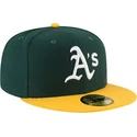 gorra-plana-verde-y-amarilla-ajustada-59fifty-ac-perf-de-oakland-athletics-mlb-de-new-era