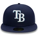 marineblaue-angepasste-59fifty-ac-perf-flat-cap-der-tampa-bay-rays-mlb-von-new-era