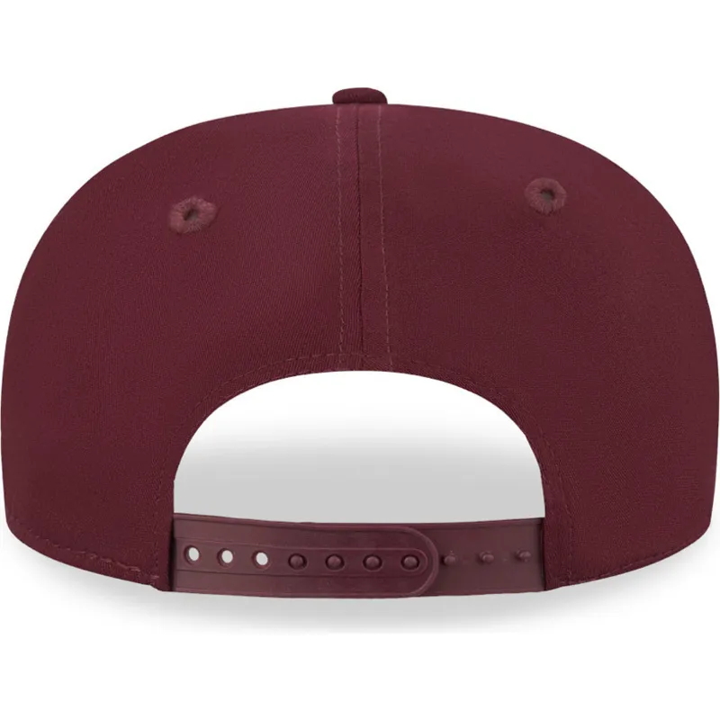 mutzen-gebogen-rot-snapback-granate-granate-9fifty-stretch-snap-der-new-york-yankees-mlb-von-new-era
