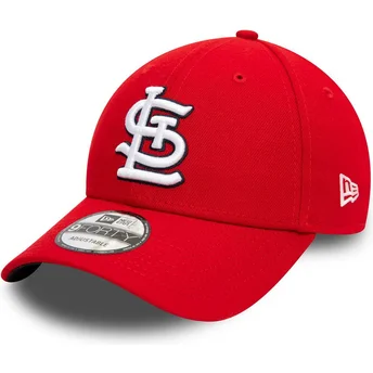 rote-verstellbare-gebogene-9forty-the-league-kappe-der-st-louis-cardinals-mlb-von-new-era
