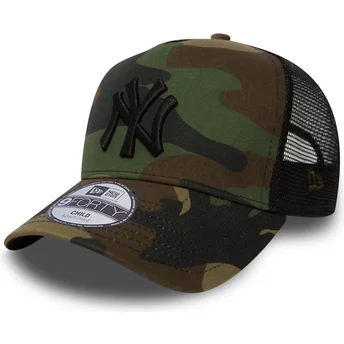 Gorra trucker camuflaje para niño A Frame Clean de New York Yankees MLB de New Era