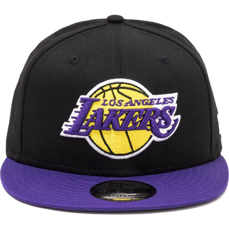 schwarze-und-violette-flache-snapback-kappe-9fifty-der-los-angeles-lakers-nba-von-new-era