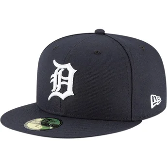 Gorra plana azul marino ajustada 59FIFTY AC Perf de Detroit Tigers MLB de New Era