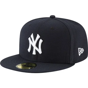 Cappello piatto blu marino regolabile 59FIFTY AC Perf dei New York Yankees MLB di New Era