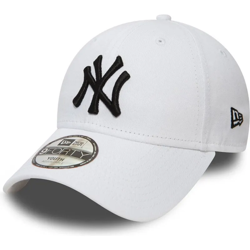 vit-justerbar-kurvad-keps-for-barn-9forty-league-essential-fran-new-york-yankees-mlb-av-new-era