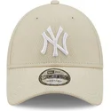 beige-verstellbare-curved-cap-9forty-diamond-era-der-new-york-yankees-mlb-von-new-era