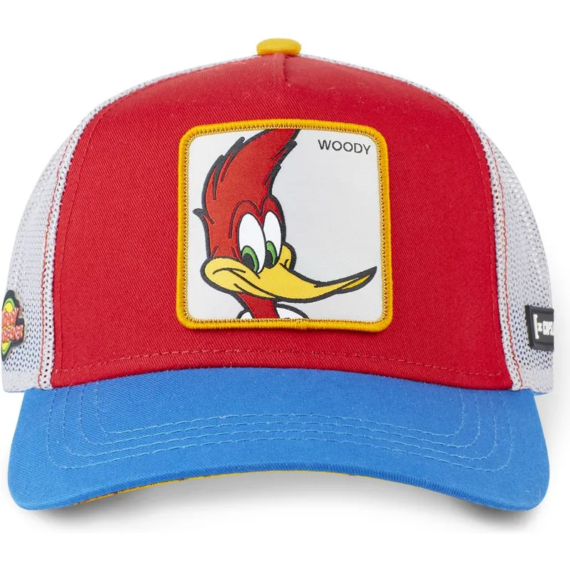 mutzen-gebogen-rot-snapback-woody-woodpecker-von-capslab