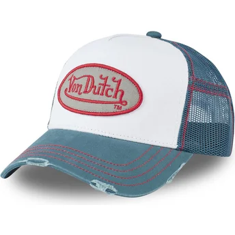 Gorra trucker blanca y azul SUM CON de Von Dutch