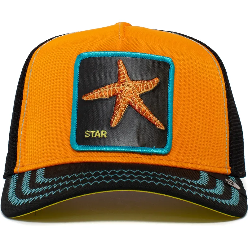 trucker-cap-orange-und-schwarz-seestern-baby-i-m-a-star-the-farm-von-goorin-bros