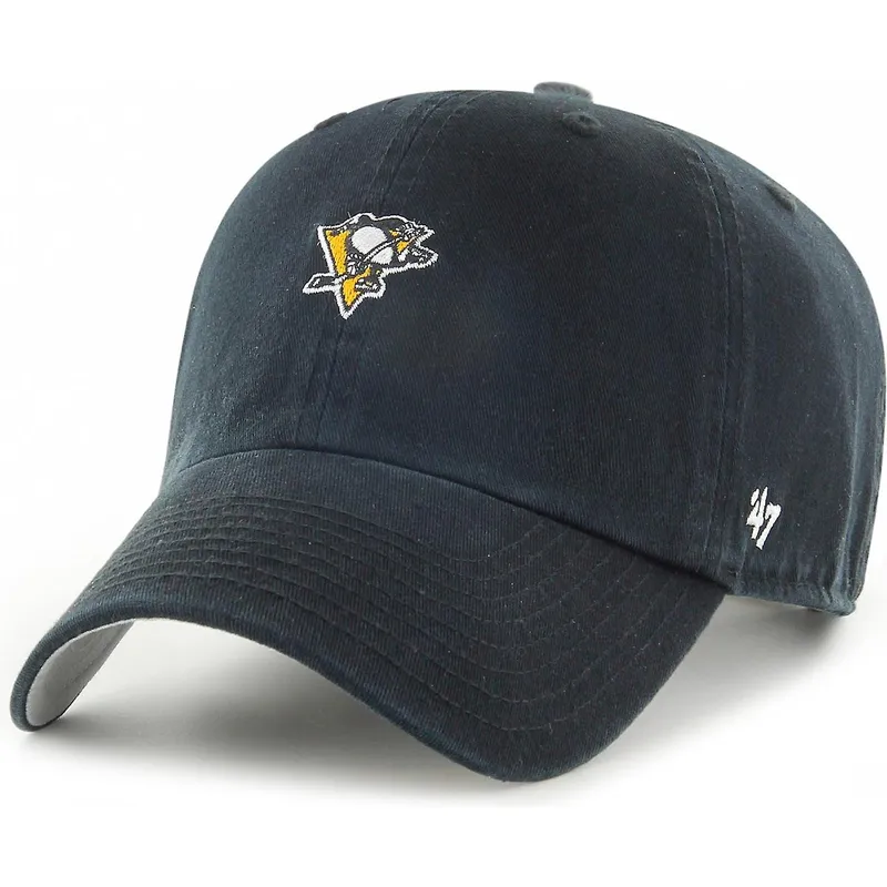 mutzen-gebogen-schwarz-verstellbares-band-clean-up-base-runner-der-pittsburgh-penguins-nhl-von-47-brand mutzen-gebogen-schwarz-verstellbares-band-clean-up-base-runner-der-pittsburgh-penguins-nhl-von-47-brand