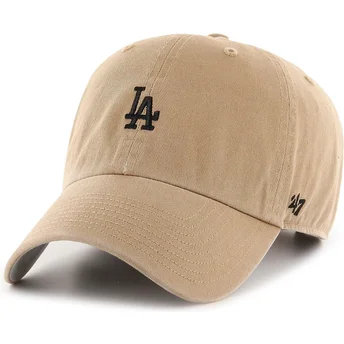 Gorra curva marrón ajustable Clean Up Base Runner de Los Angeles Dodgers MLB de 47 Brand