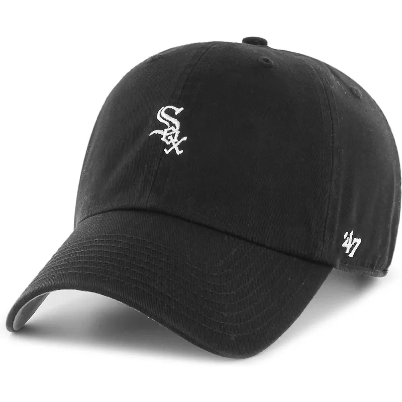 mutzen-gebogen-schwarz-verstellbares-band-clean-up-base-runner-der-chicago-white-sox-mlb-von-47-brand mutzen-gebogen-schwarz-verstellbares-band-clean-up-base-runner-der-chicago-white-sox-mlb-von-47-brand