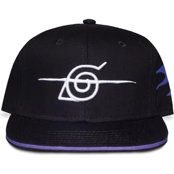 Gorra plana negra snapback Konoha Naruto de Difuzed