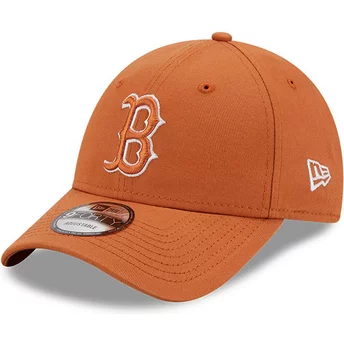 Casquette courbée marron ajustable avec logo marron 9FORTY League Essential Boston Red Sox MLB New Era