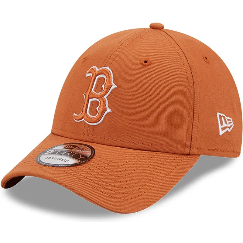 mutzen-gebogen-braun-verstellbares-band-9forty-league-essential-der-boston-red-sox-mlb-von-new-era