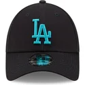 mutzen-gebogen-marineblau-verstellbares-band-9forty-league-essential-der-los-angeles-dodgers-mlb-von-new-era