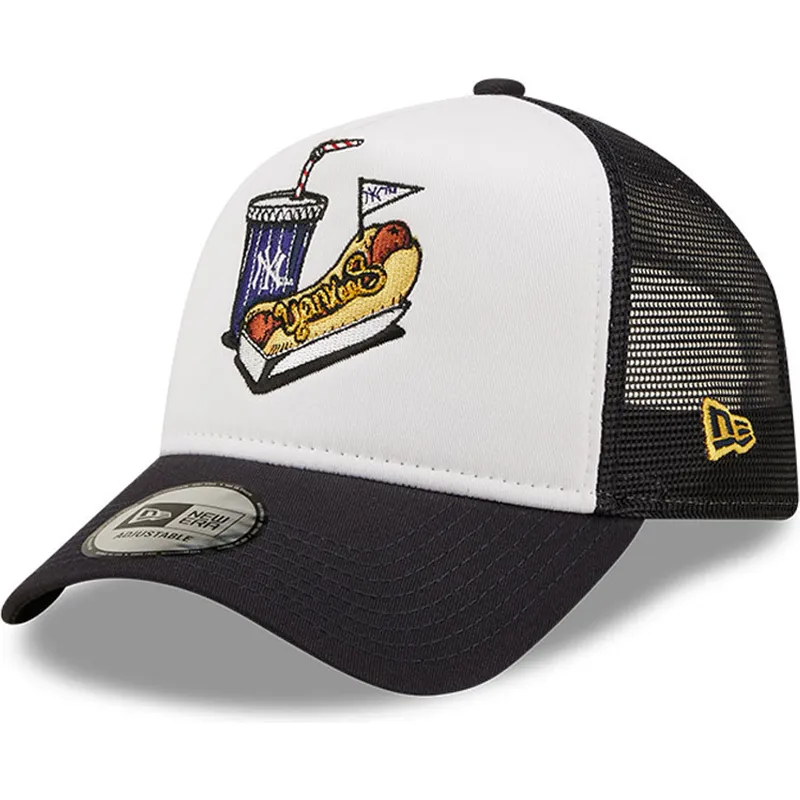 mutzen-gebogen-weiss-snapback-a-frame-stadium-food-hot-dog-der-new-york-yankees-mlb-von-new-era