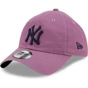 mutzen-gebogen-violett-verstellbares-band-negro-9twenty-essential-casual-classic-der-new-york-yankees-mlb-von-new-era