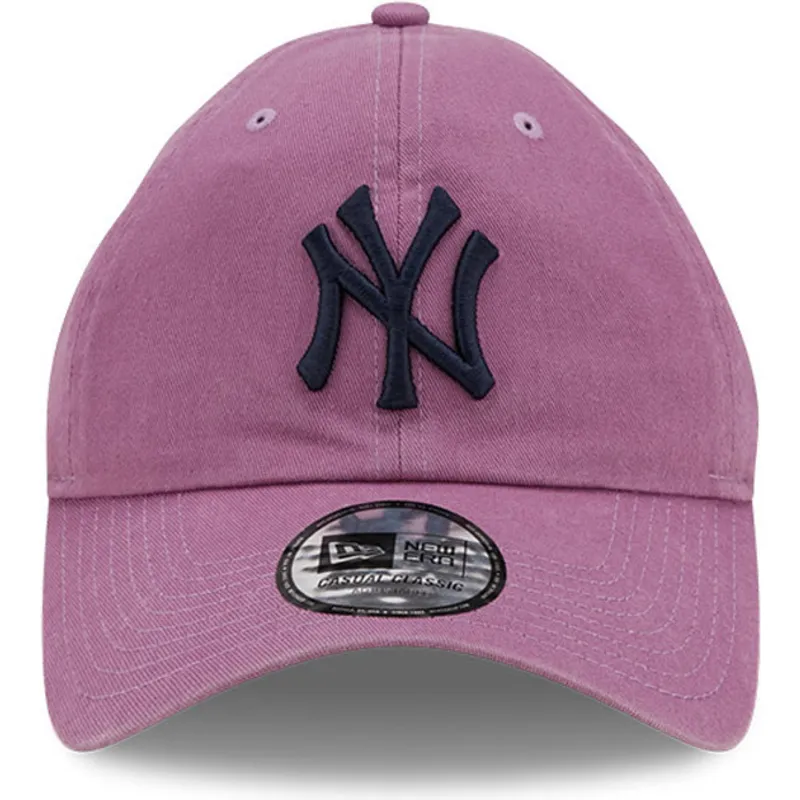 mutzen-gebogen-violett-verstellbares-band-negro-9twenty-essential-casual-classic-der-new-york-yankees-mlb-von-new-era