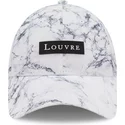 casquette-courbee-blanche-ajustable-9forty-clear-marble-le-louvre-new-era