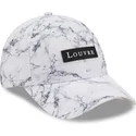 casquette-courbee-blanche-ajustable-9forty-clear-marble-le-louvre-new-era