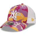 mutzen-gebogen-rosa-snapback-a-frame-camo-pack-der-new-york-yankees-mlb-von-new-era