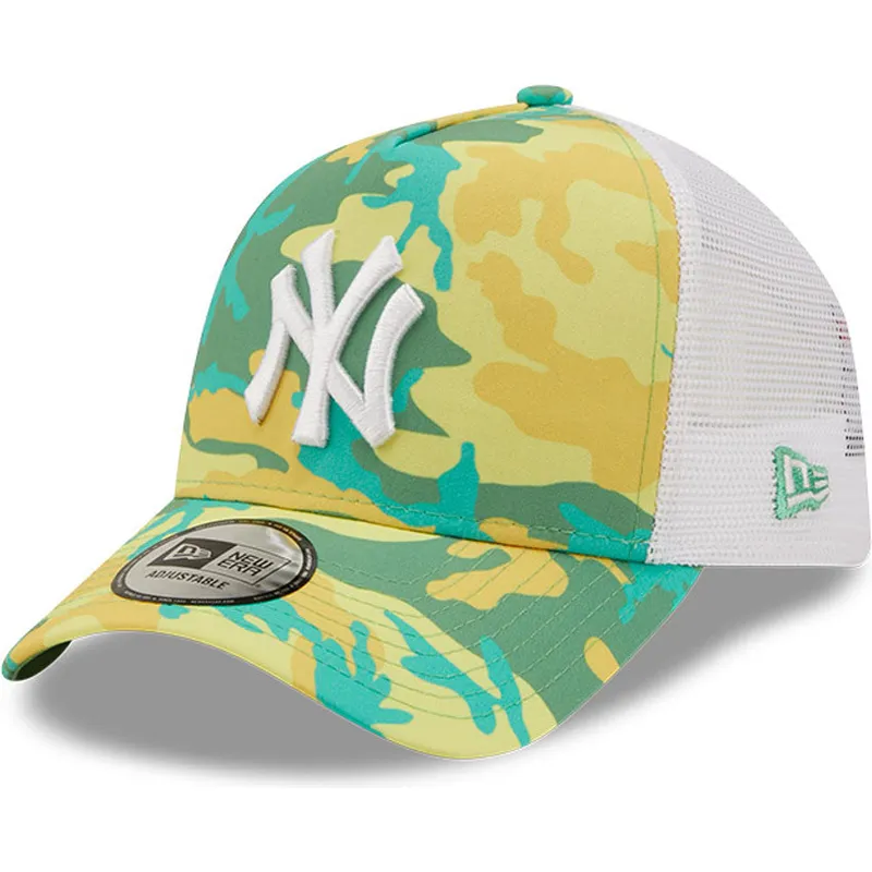 mutzen-gebogen-grun-snapback-a-frame-camo-pack-der-new-york-yankees-mlb-von-new-era