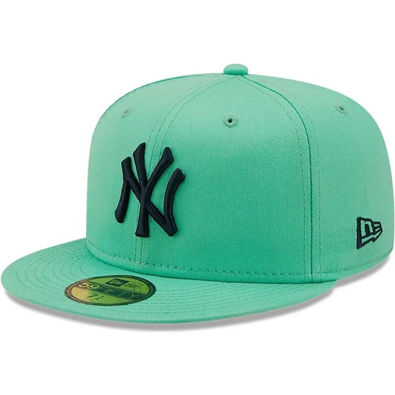 mutzen-flach-blau-angepasst-59fifty-league-essential-der-new-york-yankees-mlb-von-new-era