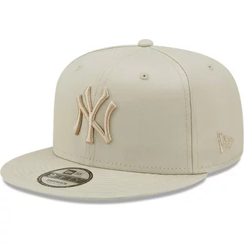 Casquette plate grise snapback avec logo grise 9FIFTY League Essential New York Yankees MLB New Era