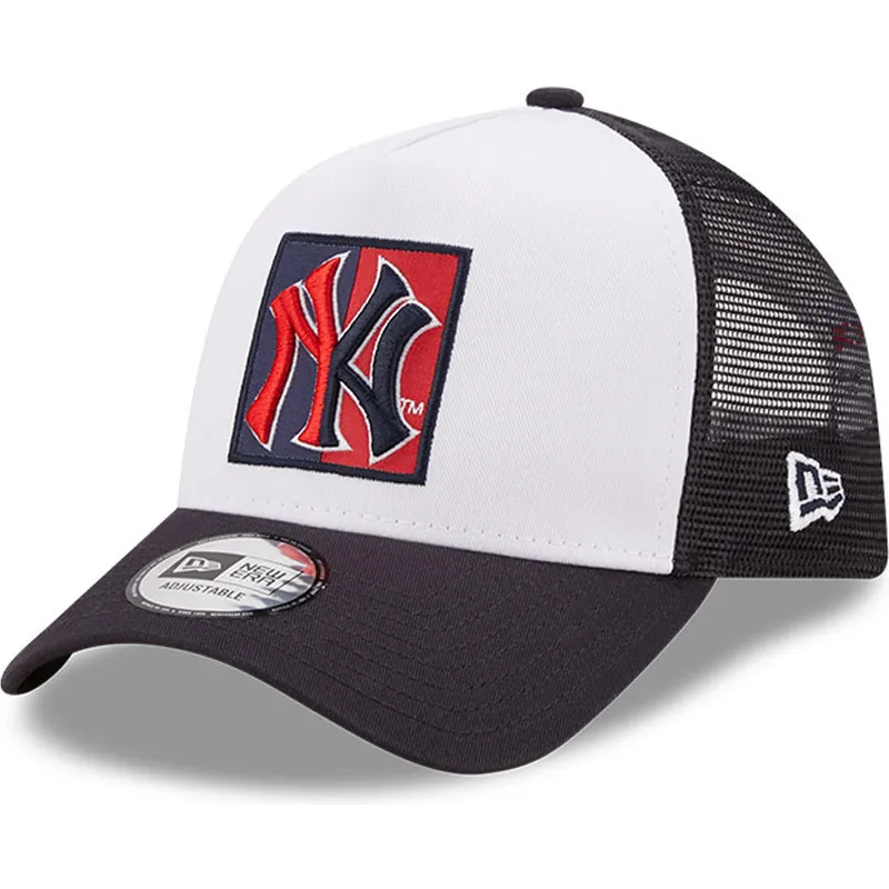 mutzen-gebogen-marineblau-snapback-a-frame-frame-team-patch-der-new-york-yankees-mlb-von-new-era