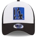 weiss-schwarze-trucker-cap-a-frame-team-patch-der-los-angeles-dodgers-mlb-von-new-era