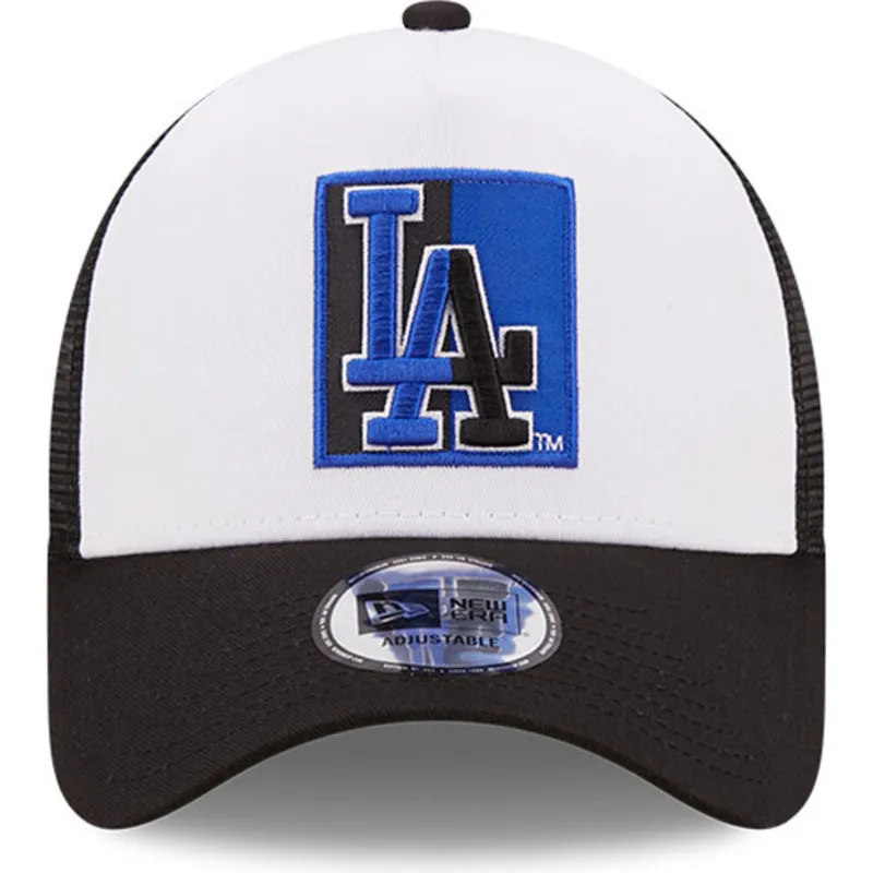 mutzen-gebogen-schwarz-snapback-a-frame-team-patch-der-los-angeles-dodgers-mlb-von-new-era