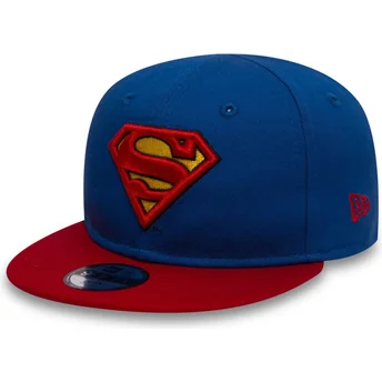 mutzen-flach-blau-snapback-fur-kinder-9fifty-character-der-superman-dc-comics-von-new-era