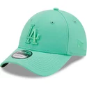 mutzen-gebogen-grun-verstellbares-band-9forty-league-essential-der-los-angeles-dodgers-mlb-von-new-era