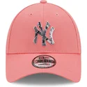 mutzen-gebogen-rosa-verstellbares-band-9forty-infill-der-new-york-yankees-mlb-von-new-era