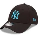 new-era-mlb-new-york-yankees-9forty-neon-pack-verstellbare-schwarze-kappe-mit-gebogenem-schirm-und-blauem-logo