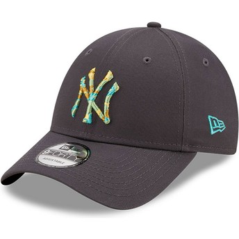 Casquette courbée grise ajustable 9FORTY Camo Infill New York Yankees MLB New Era