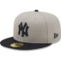 59fifty-new-era-new-york-yankees-mlb-grau-und-marineblau-fitted-cap-mit-seitenaufnaher